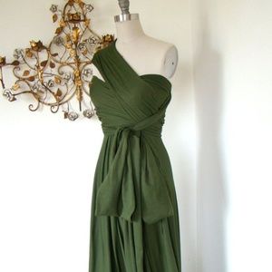 Bridesmaid Camper Hunter Midi Octopus Wrap Dress